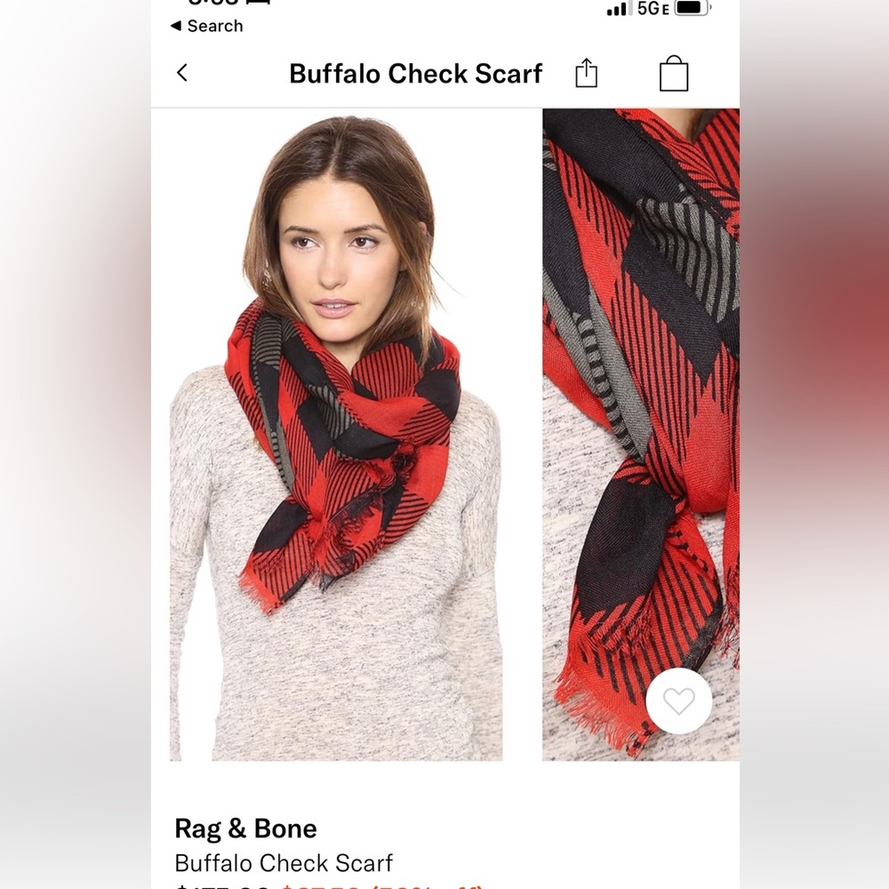 Rag and bone buffalo check scarf